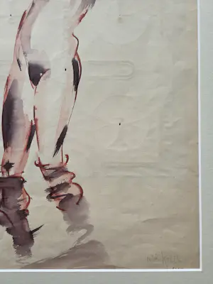 Nicolaas van der Kreek - Naakt. Staande vrouw. Achterzijde ontwerp tekening. kaufen? Bieten Sie von 99!
