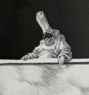 Peter Vos - handgesigneerde litho | 'G&P: Giraffe en P(ulchinel)' | 1975 kaufen? Bieten Sie von 175!