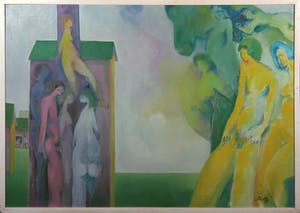 Franscz Witte - Acryl op doek, zonder titel - Ingelijst kopen? Bied vanaf 1!