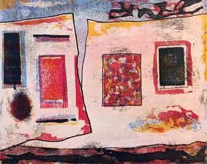 Willem Snitker - Abstracte compositie, aquatint ets (zeer kleine oplage) verkocht voor € 45!