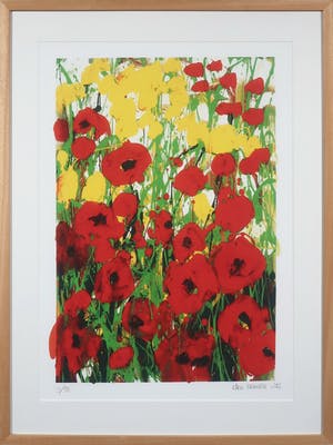 Ellen Meuwese - Giclée, Klaprozen - Ingelijst kopen? Bied vanaf 1!