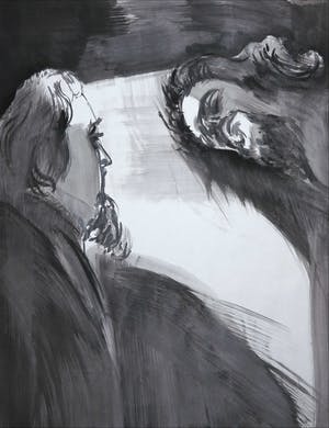 Joe Wols - Aquarel op papier, Slapend figuur kopen? Bied vanaf 1!