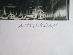 Rein Snapper - Houtsnede Amsterdam kopen? Bied vanaf 20!