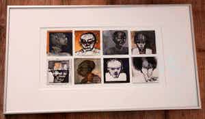 Ab Jongmans - Aquarel ingelijst: Groeten uit Santo Domingo - 1995/1996 verkocht voor € 75!