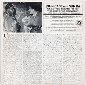 AcheterJohn Cage - meets Sun Ra - Gesigneerd album -Meet & Down? Enchérissez de 1!