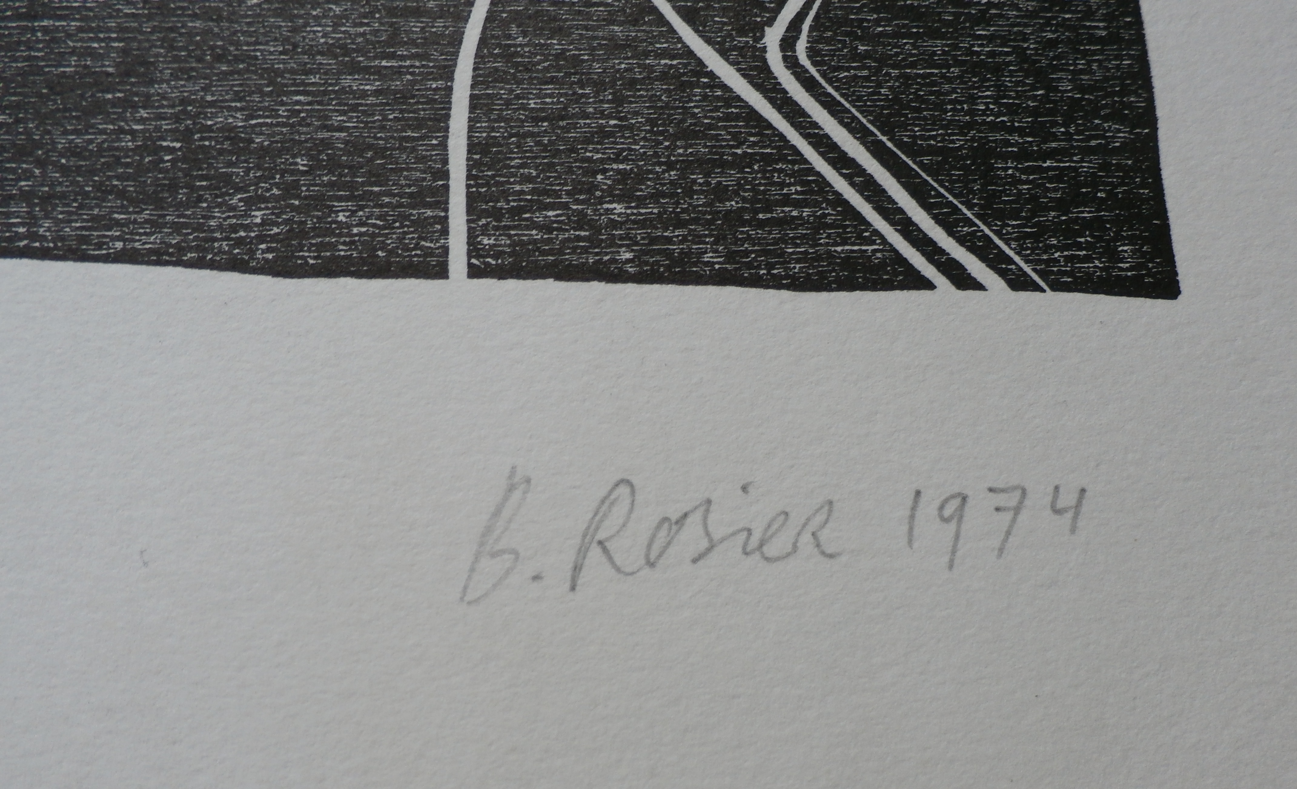 Bob Rosier - linosnede - 1974 kopen? Bied vanaf 15!