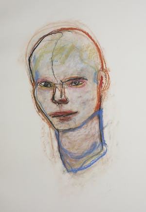 Hans Abbing - Tekening in pastelkrijt, Zonder titel kopen? Bied vanaf 1!