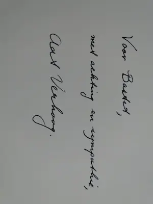 Aat Verhoog - Overzichtswerk - Gesigneerd met opdracht aan Fred Bastet - Inclusief brief kopen? Bied vanaf 40!