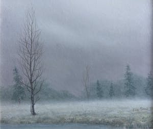 Leo Smit - verfijnd geschilderd landschap | klein schilderij - ingelijst kopen? Bied vanaf 45!