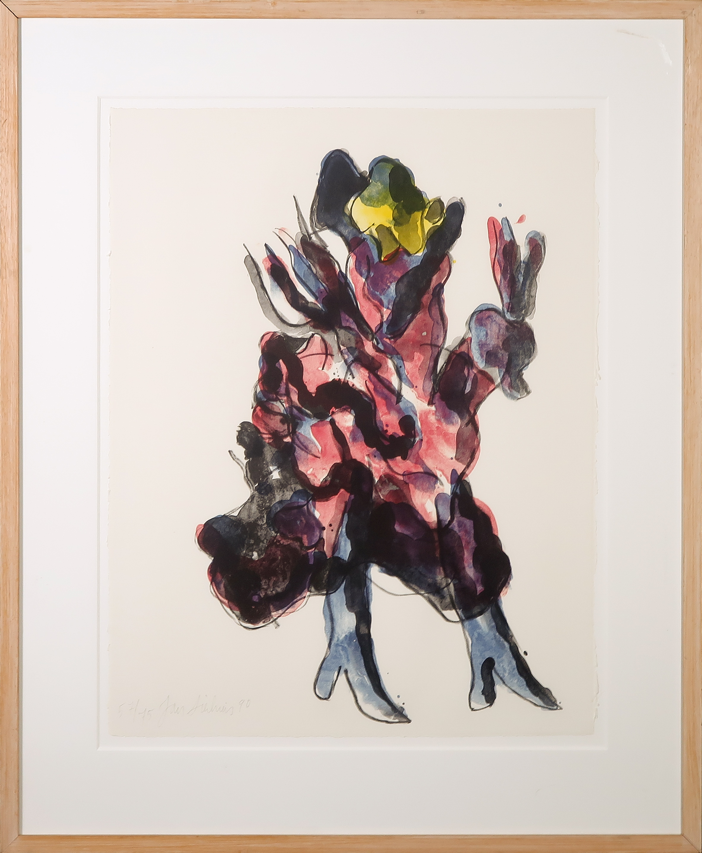 Jan Sierhuis - Litho, Flamenco - Ingelijst verkocht voor € 1!