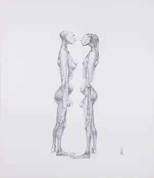 Melle Oldeboerrigter - Lot met handbeschilderde pennendoos en 2 originele litho's kopen? Bied vanaf 200!