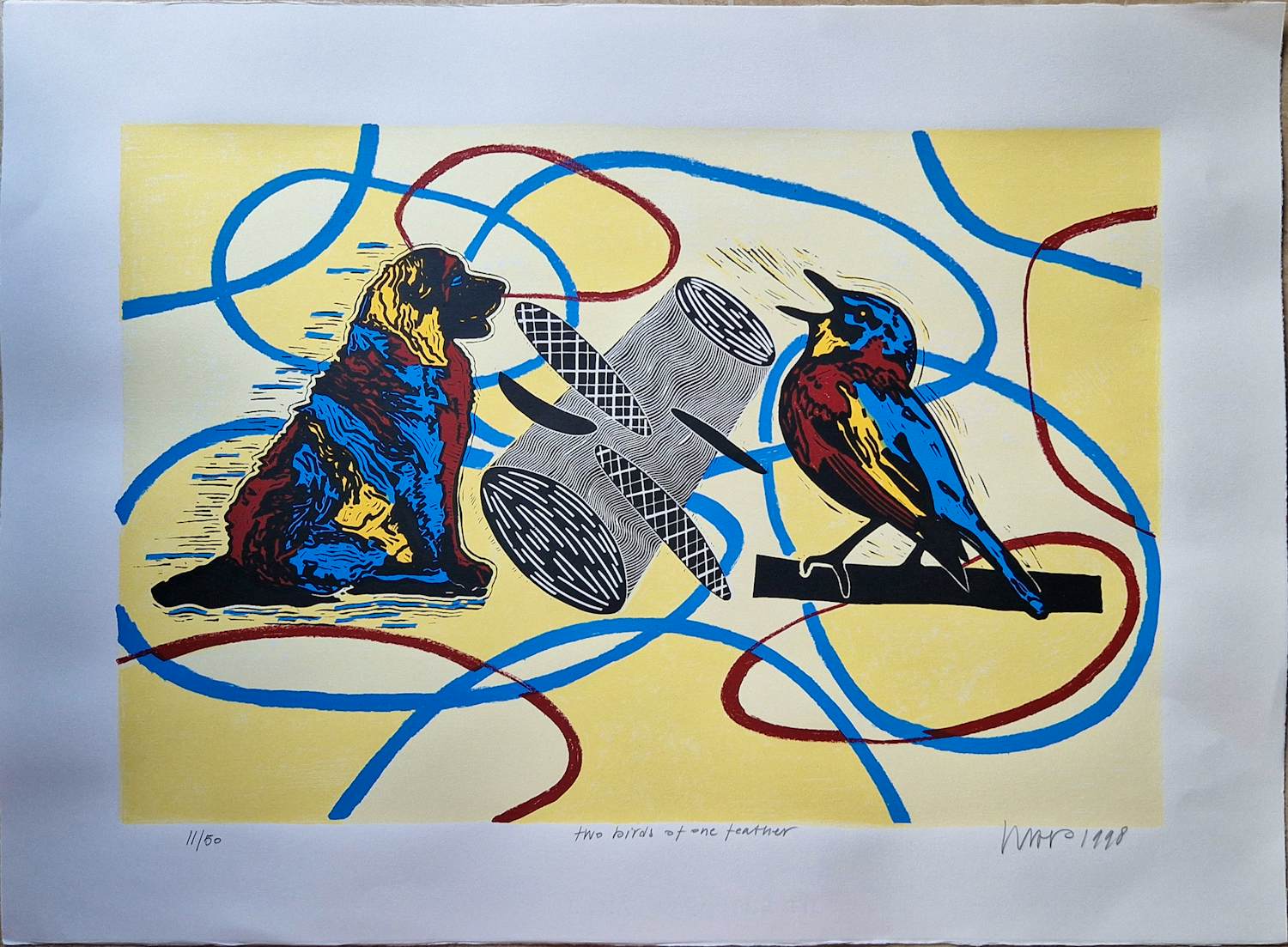 Hans Wap - Litho, Two birds of one feather kopen? Bied vanaf 30!
