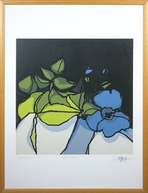 Fon Klement - Boardsnede, Les Fleurs - Ingelijst kopen? Bied vanaf 100!