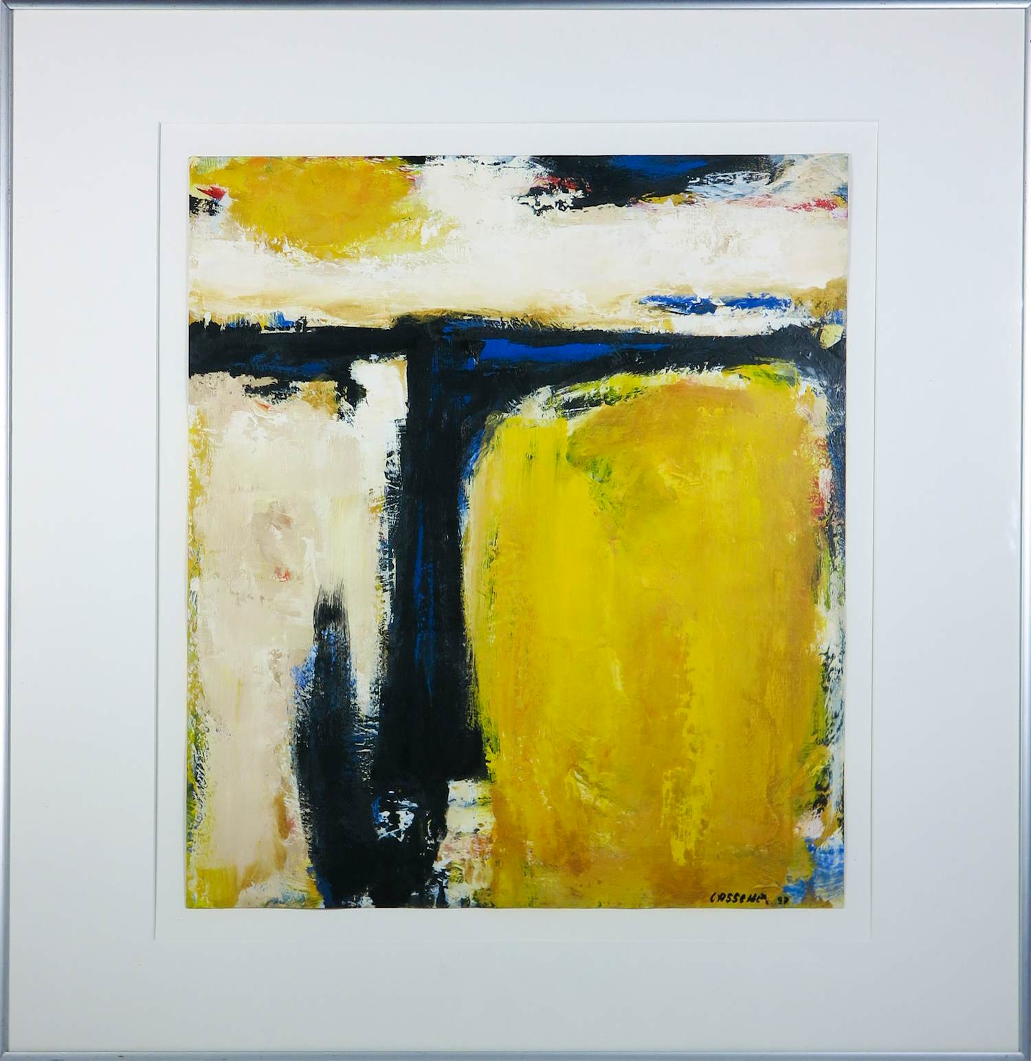 Henk Lassche - Olieverf op stevig papier, Stilte - Ingelijst kopen? Bied vanaf 500!