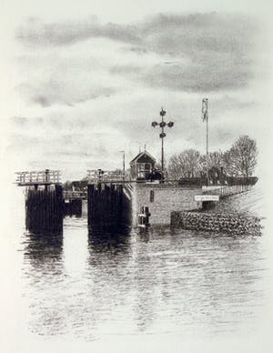 Frans Room - Lot van 15 originele tekeningen - Bakens en boeien Noord-Holland en IJsselmeer kopen? Bied vanaf 150!