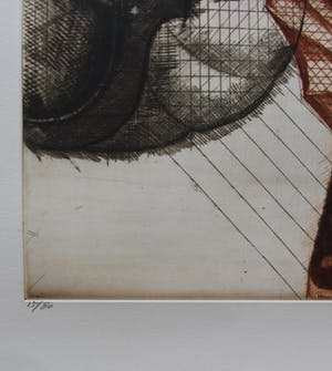 Brigitte Coudrain - ets: abstracte voorstelling kopen? Bied vanaf 35!