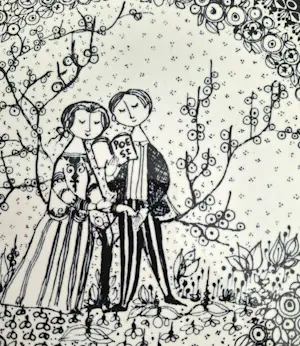 Bjorn Wiinblad - Nymølle , Wandbord (2) - Porselein - Lente en zomer kopen? Bied vanaf 59!