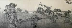 Reinder Homan - Landschap met braamtak kopen? Bied vanaf 90!
