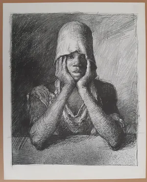 Aat Veldhoen - Portret van Afrikaanse jongen kopen? Bied vanaf 50!