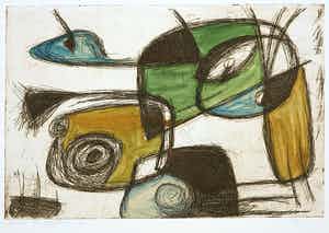 Gerard Schaperkotter - Kleurenets, Z.T. Abstracte compositie verkocht voor € 1!