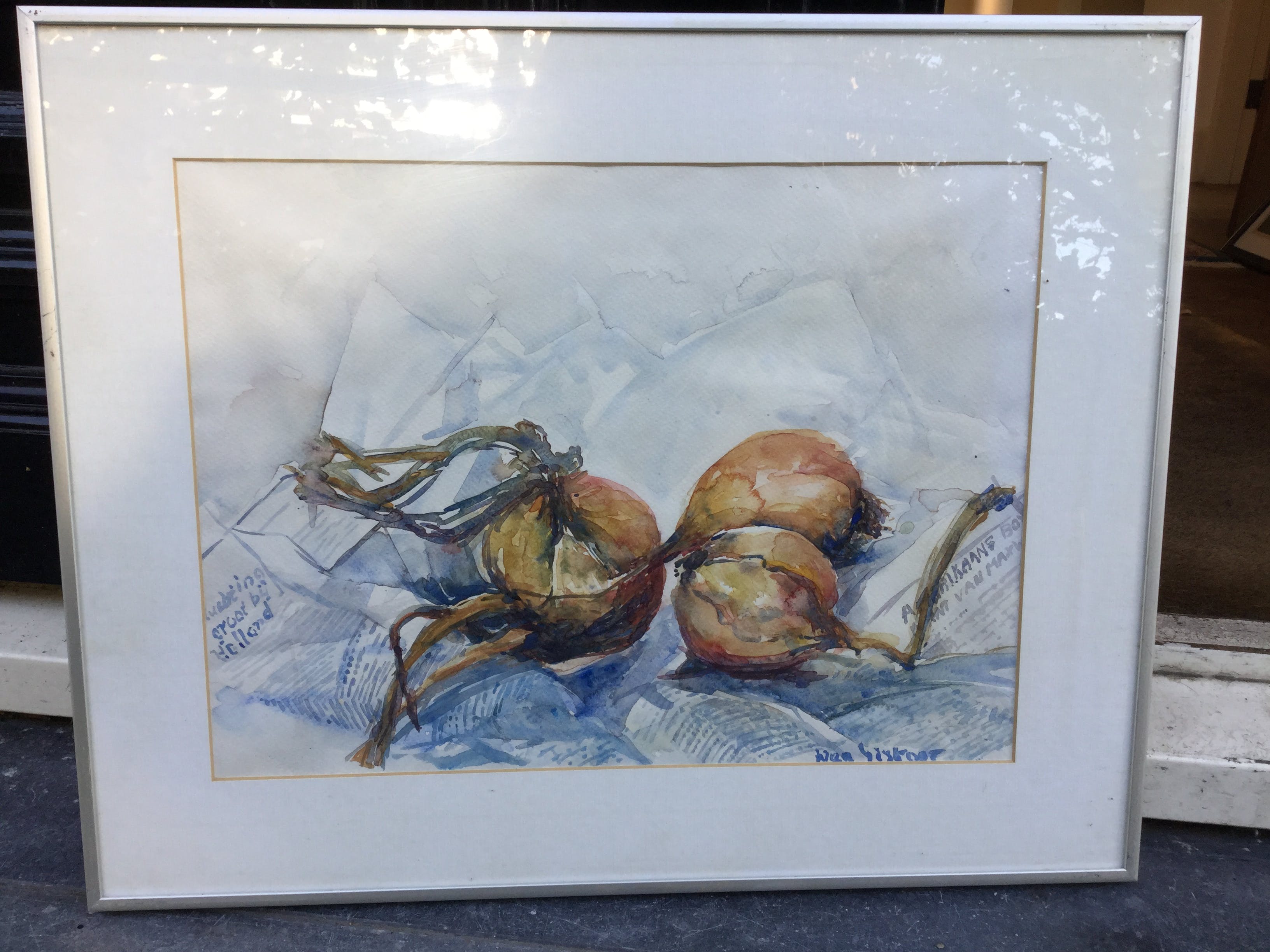 Niet of onleesbaar gesigneerd - C2324-12, Stilleven met uien kopen? Bied vanaf 1!