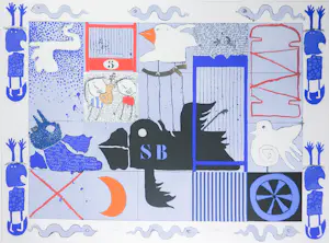 Christian Silvain - Zeefdruk, Z.T. - Ingelijst (Groot) kopen? Bied vanaf 100!