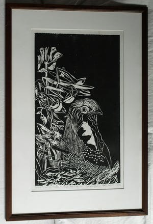 Jatie van Melle - Grote ingelijste houtsnede , Sponsorgeschenk BKR 2004 – nr. 27/40 kopen? Bied vanaf 50!