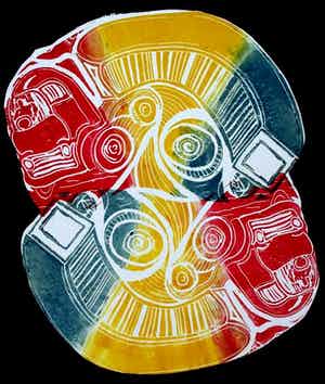 Frenk van Heeswijk - Litho: vrachtauto - 1995 verkocht voor € 35!