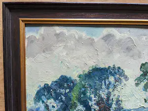 Georges Naves - Expressionistische Landschaft, Öl auf Holz, sehr schön gerahmt kopen? Bied vanaf 109!
