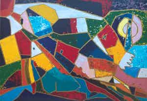 Theo Mackaay - gesigneerde kleuren zeefdruk verkocht voor € 100!