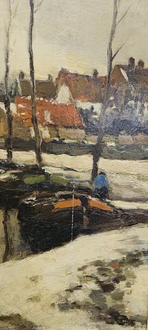 Louis Willem van Soest - Sfeervol winters dorpsgezicht. kopen? Bied vanaf 400!