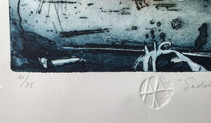 Ad Arma - Ets: 'Sudden cloud' - Ingelijst (Zeer groot) kopen? Bied vanaf 195!