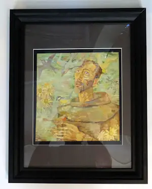 Joop Liesker - 2 x gouache, Maria met kind en St. Franciscus kopen? Bied vanaf 50!