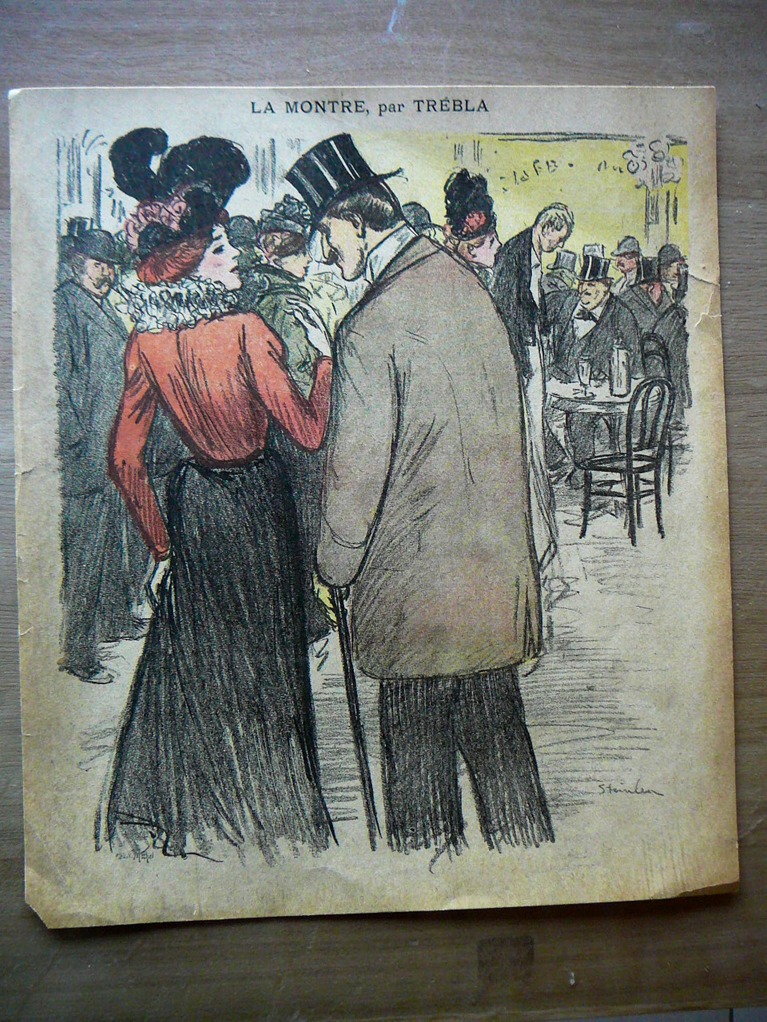 Theophile Alexandre Steinlen - La Montre ,par Trebla verkocht voor € 25!