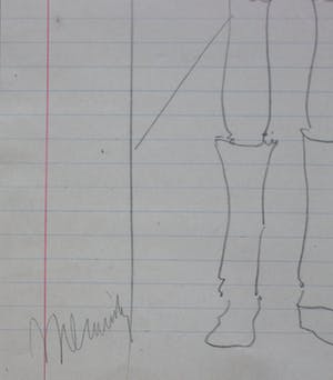 Samuel Jessurun de Mesquita - potloodtekening: man met lange benen kopen? Bied vanaf 149!