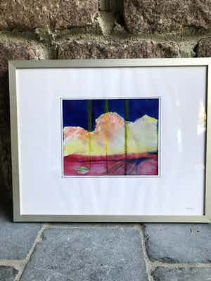 Jacques Slegers - Landschap met auto en drie bomen verkocht voor € 65!