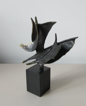 Bernadette Leijdekkers - Bronzen beeld "Wind in de zeilen" kopen? Bied vanaf 70!