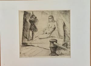 Jan van Riel - Naakt pentekening eigen druk 4 x 4 kopen? Bied vanaf 199!