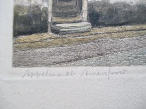 Henri von Rupprecht - Handgekleurde ets Appelmarkt Amersfoort kopen? Bied vanaf 35!