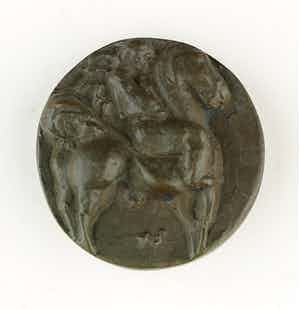 Arthur Spronken - Bronzen penning: Ruiter te Paard, 1967 verkocht voor € 135!