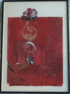 Maggy Voorsluys-Gomez - Collage en acrylverf , “Hiroshima” – ingelijst - 1992 kopen? Bied vanaf 50!