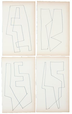 Siep van den Berg - Lot van vier abstracte composities kopen? Bied vanaf 1!