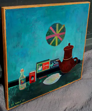 Dirk Breed - Ingelijste olieverf op doek: Knorrepotje - 1952 kopen? Bied vanaf 1000!