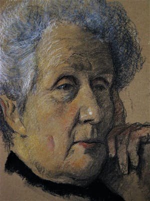 Georg Hering - Volendam 1921 - groot Pastel - Portret van moeder - gesigneerd kopen? Bied vanaf 10!