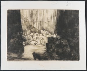 Jan van Eyk - Ets, Figuren in landschap kopen? Bied vanaf 35!