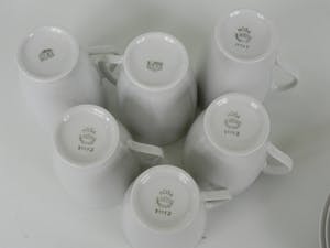 N.V. Porselein- en Tegelfabriek Mosa - 6 Mosa kop en schotel kopen? Bied vanaf 1!