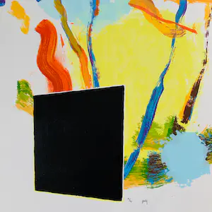 Bert van Gulik - Compositie met zwart vlak kopen? Bied vanaf 24!