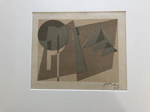Jan van der Zee - Abstracte compositie met lijst kopen? Bied vanaf 135!