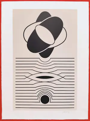 Victor Vasarely - Op-Art compositie, zeefdruk kopen? Bied vanaf 275!