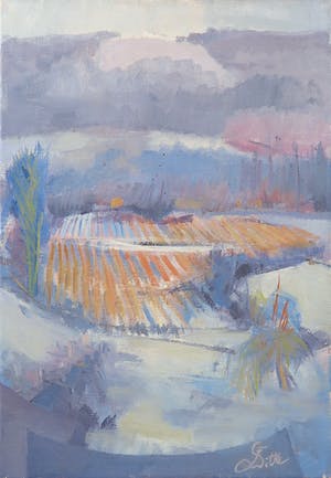 Franscz Witte - Acryl op doek, Landschap Meerssen kopen? Bied vanaf 1!